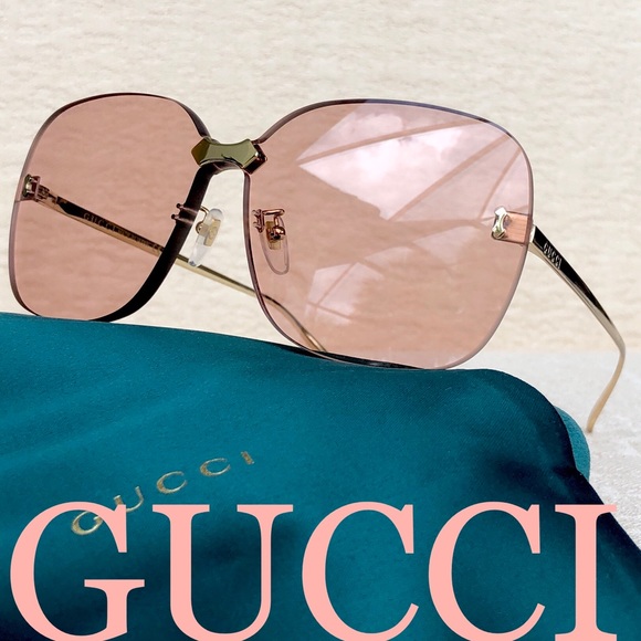 gucci 99mm rimless sunglasses